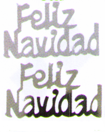 Feliz Navidad Silver Metallic Word Confetti